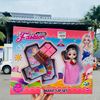 135-82E HỘP PHẤN TRANG ĐIỂM CHOCOLATE 3 TẦNG + 1C BABY NHÍ KHỚP, MẮT THỦY TINH Girl Fashion 135-82D, E, F